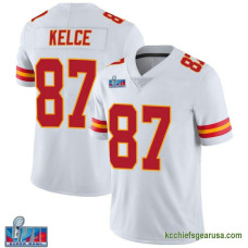 Mens Kansas City Chiefs Travis Kelce White Authentic Vapor Untouchable Super Bowl Lvii Patch Kcc216 Jersey C3008